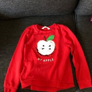 Girls apple sweatshirt